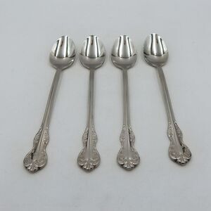 Wallace Camden Iced Teaspoon 18/10 Stainless Flatware Glossy S/4 Spoons China